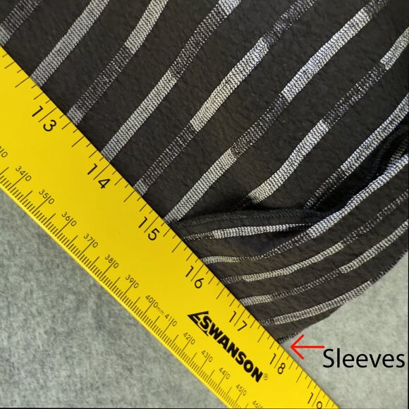 Habitat Black & Gray Striated Rayon Blend Tunic Top + Cropped Trousers Set XL - Picture 7 of 16